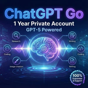 ChatGPT Go (GPT-5) 1 Year Account - 100% Private | Full Access & Support